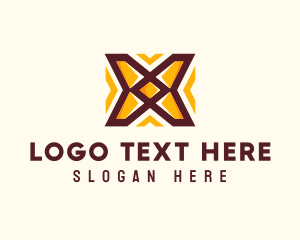Mobile App - Arrows Letter X Pattern logo design