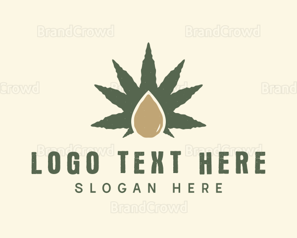 Herbal Cannabis Droplet Logo