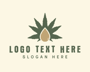 Cbd - Herbal Cannabis Droplet logo design