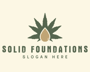 Herbal Cannabis Droplet Logo