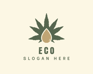 Marijuana - Herbal Cannabis Droplet logo design