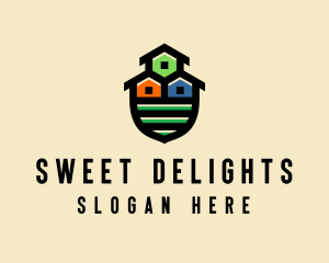 Shield House Neighborhood logo design