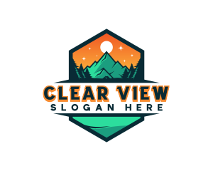 Mountain View Sunset logo design