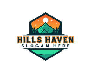 Mountain View Sunset logo design