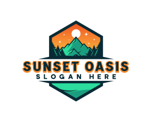 Mountain View Sunset logo design