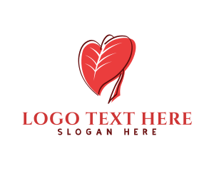 Autumn - Heart Leaf Garden logo design