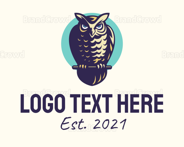 Forest Owl Mascot Logo