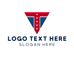 America - Patriotism Campaign Letter T logo design