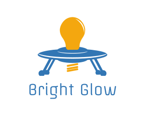 Bulb - Light Bulb Spaceship logo design