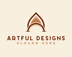 Bridge Arch Letter A logo design