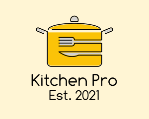 Kitchen Pot Utensil logo design