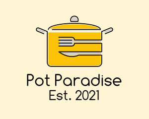 Pot - Kitchen Pot Utensil logo design