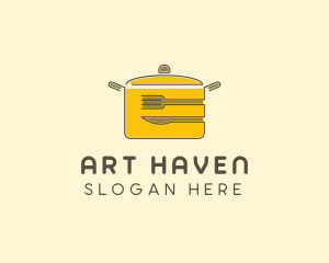 Kitchen Pot Utensil logo design