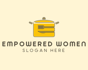 Kitchen Pot Utensil logo design