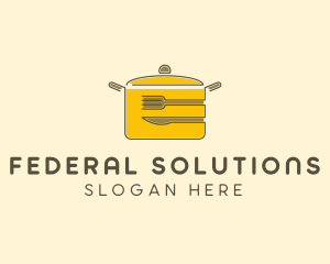 Kitchen Pot Utensil logo design