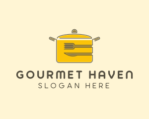 Kitchen Pot Utensil logo design