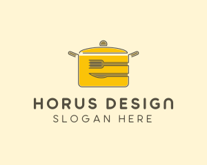 Kitchen Pot Utensil logo design