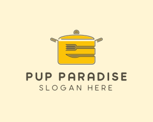 Kitchen Pot Utensil logo design