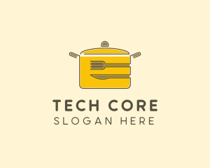 Kitchen Pot Utensil logo design