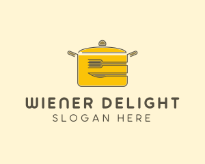 Kitchen Pot Utensil logo design