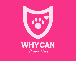 Love - Pink Pet Care Shield logo design