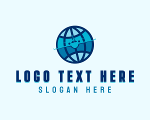 Logistics - Globe Aviation Plane logo design