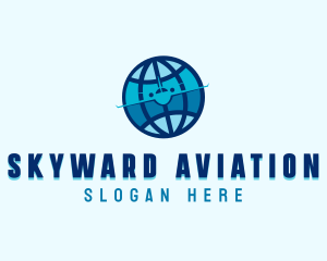 Globe Aviation Plane logo design