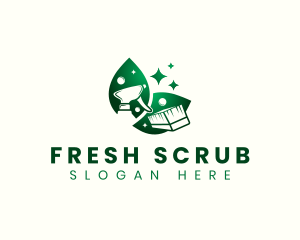Scrub - Spray Bottle Cleaning Scrub logo design
