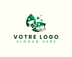 Cleaning - Spray Bottle Cleaning Scrub logo design