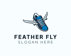 Flying Rubber Shoe logo design