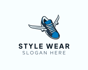 Flying Rubber Shoe logo design