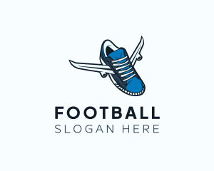 Foot Wear - Flying Rubber Shoe logo design