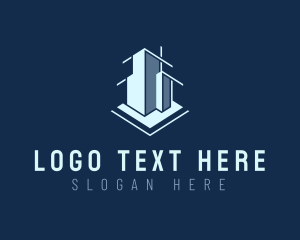 Line - Architectural Building Structure logo design