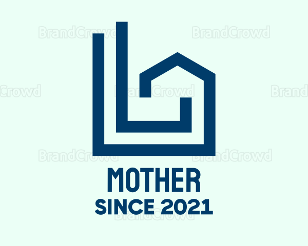 Blue Geometric Housing Logo
