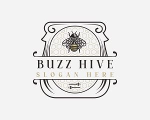 Honey Jar Bee logo design