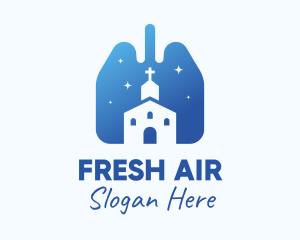Lungs - Blue Lungs Church logo design