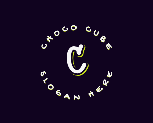 Pop Culture - Neon Graffiti Circle Tattoo logo design