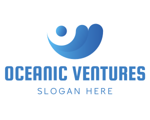 Professional Blue Wave logo design