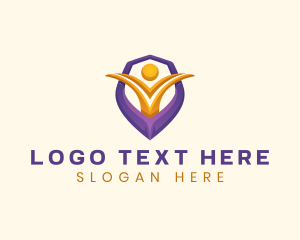 Management - Community Leadership Shield logo design