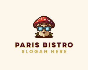 Sunglasses Organic Mushroom logo design