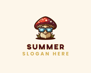 Sunglasses Organic Mushroom logo design