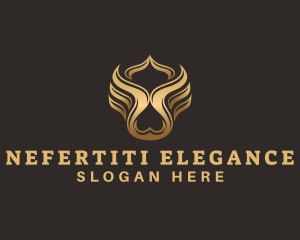 Golden Elegant Wing  logo design