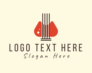 String - Pillar String Instrument logo design
