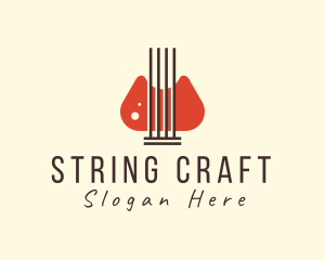 String - Pillar String Instrument logo design