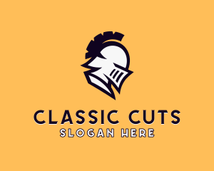 Classic Knight Helmet logo design