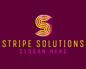 Retro Neon Stripe logo design