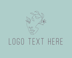 Skincare - Modern Beauty Female Face logo design