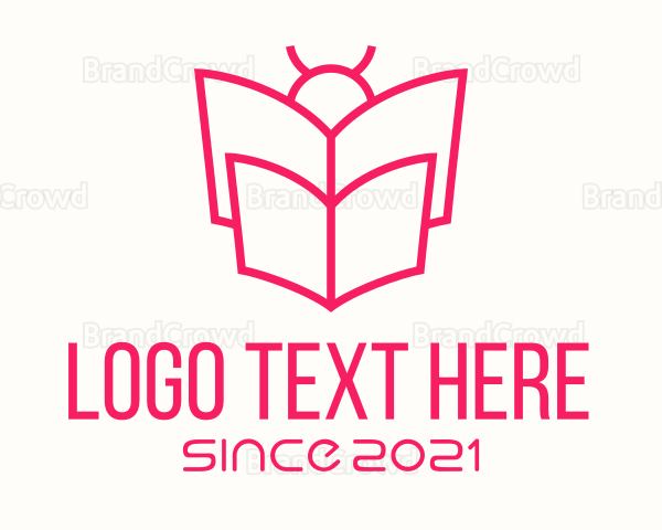 Bug Reading Book Logo