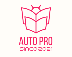 Academe - Bug Reading Book logo design
