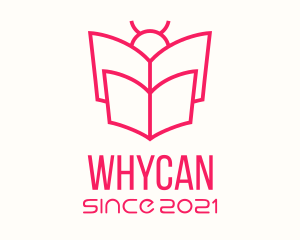Daycare Center - Bug Reading Book logo design